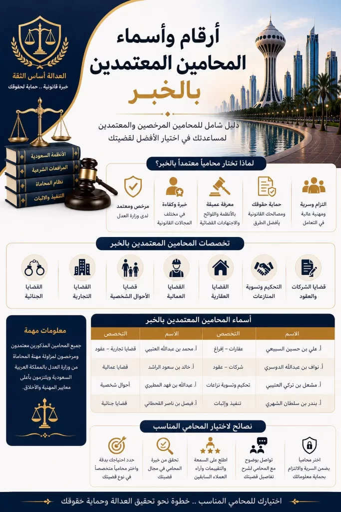 ارقام محامين في الخبر