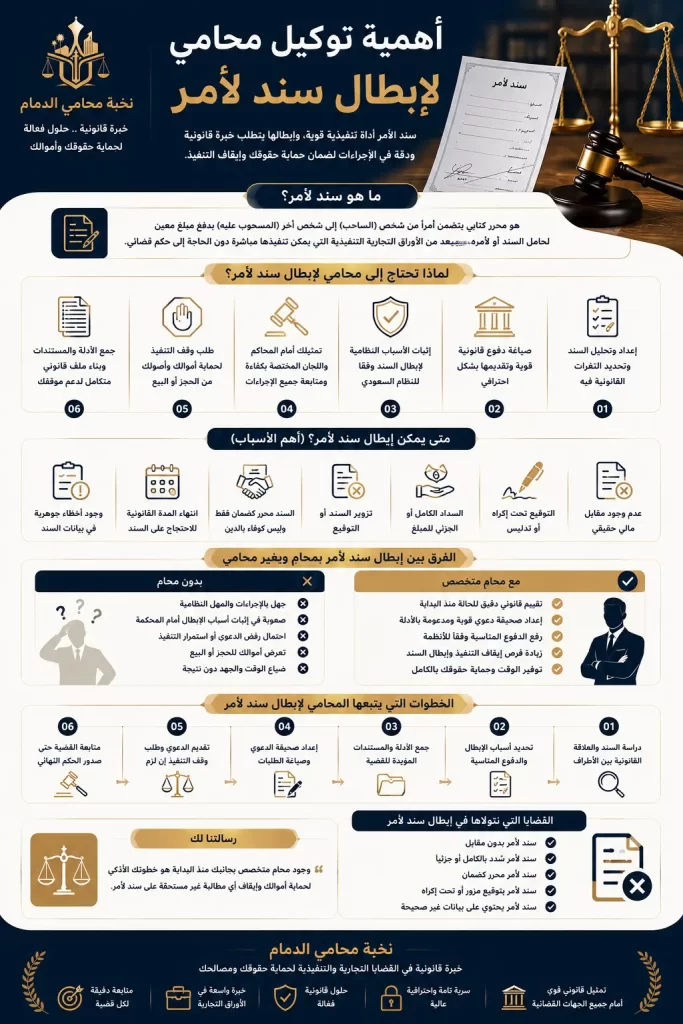 اهمية توكيل محامي لابطال سند لامر
