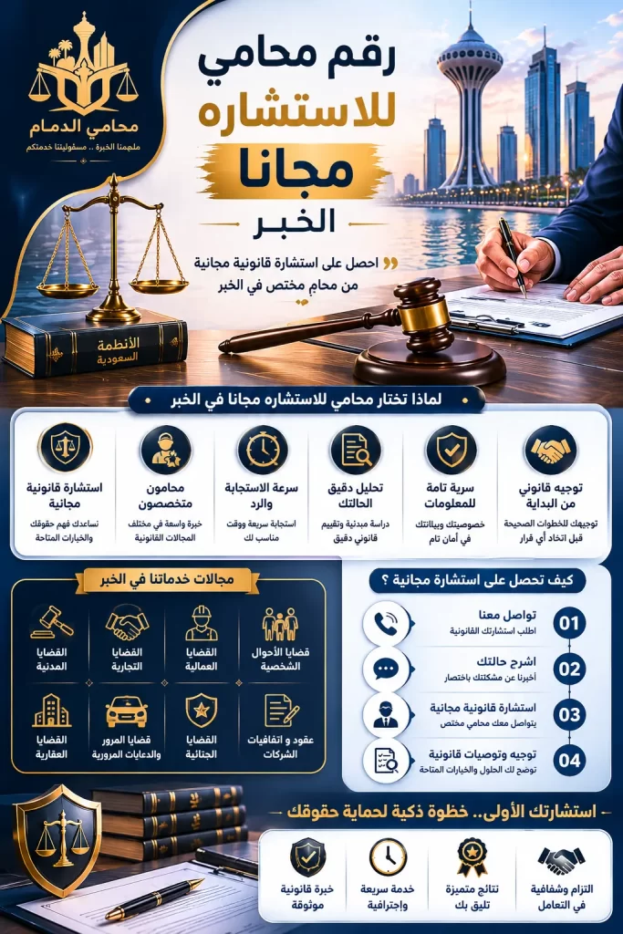 رقم محامي للاستشاره مجانا الخبر الشرقية