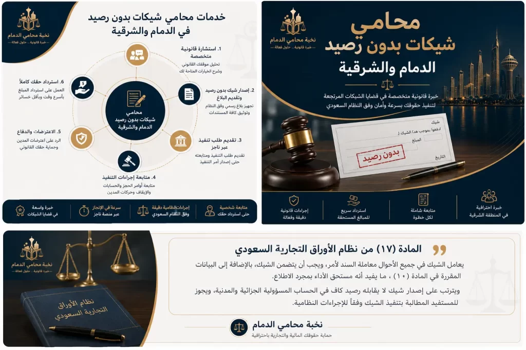 افضل محامي شيكات بدون رصيد الدمام