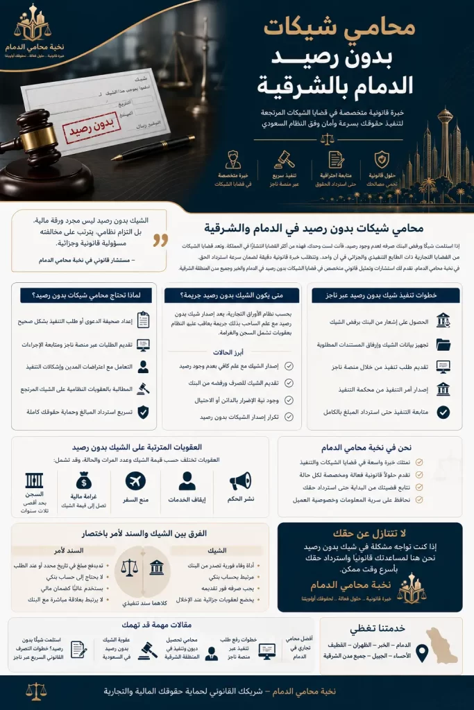 محامي شيكات بدون رصيد في الدمام