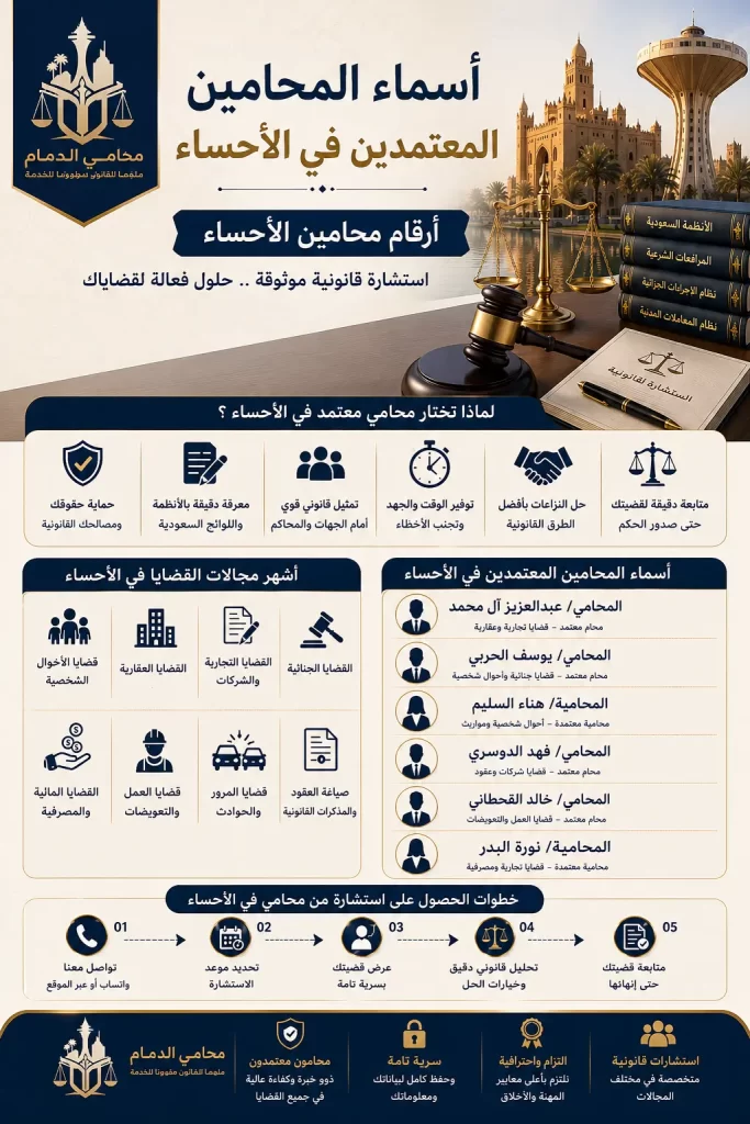 ارقام المحامين في الاحساء