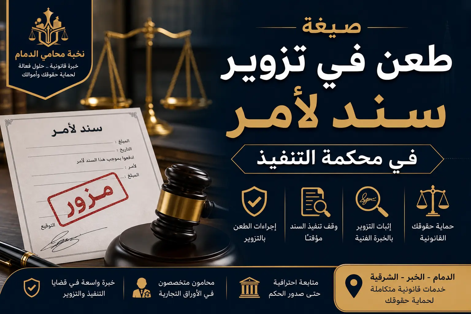 صيغة طعن في تزوير سند لأمر