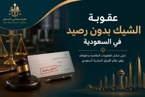 عقوبة الشيك بدون رثيد بالسعودية
