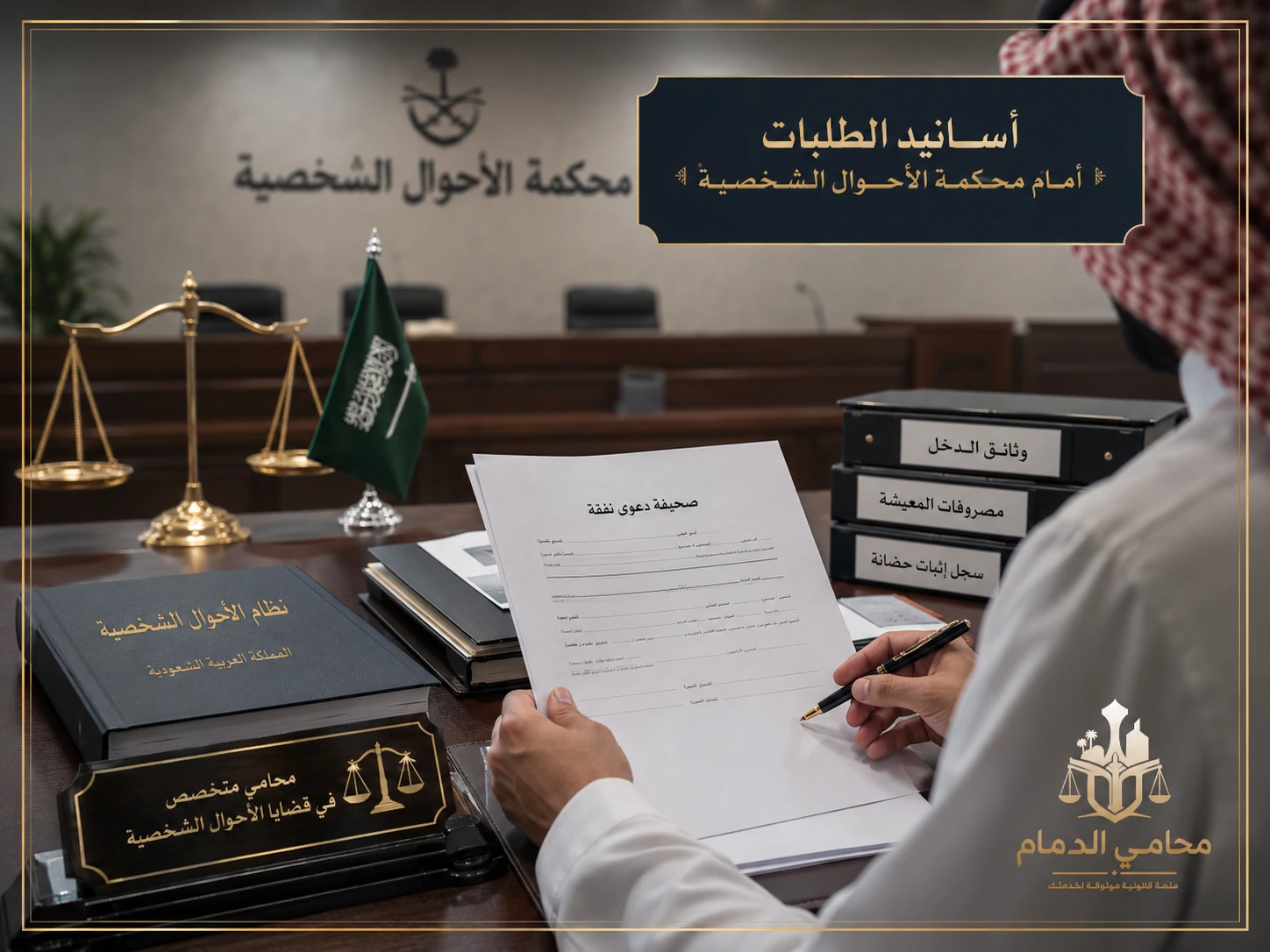 صحيفة دعوى نفقة أمام محكمة الأحوال الشخصية في السعودية