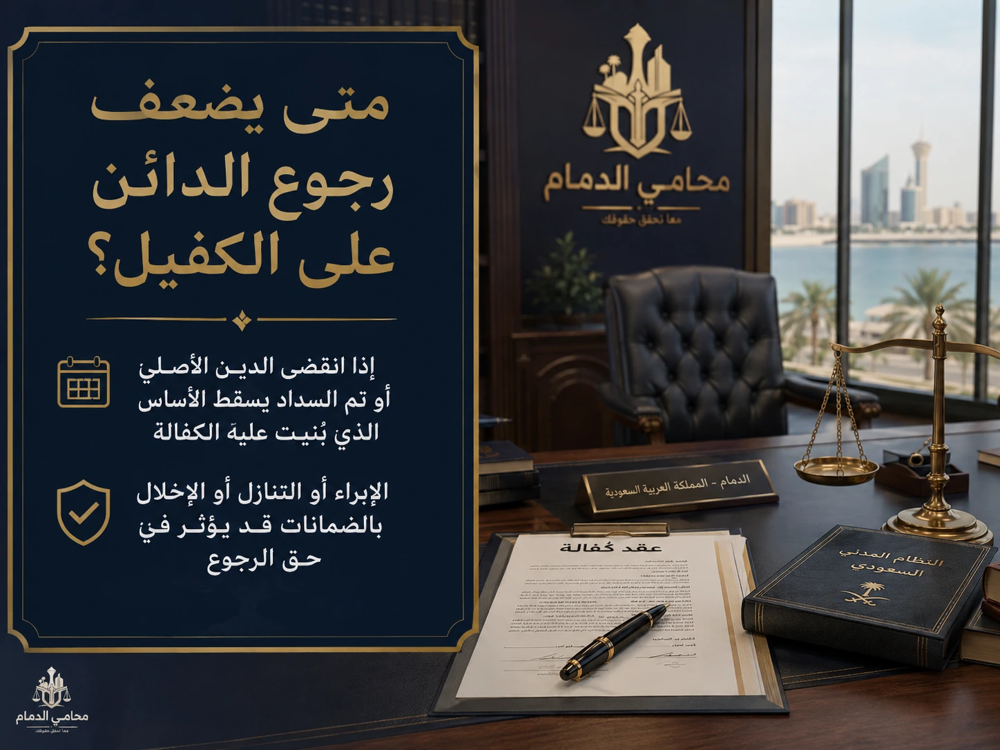 متى يضعف رجوع الدائن على الكفيل