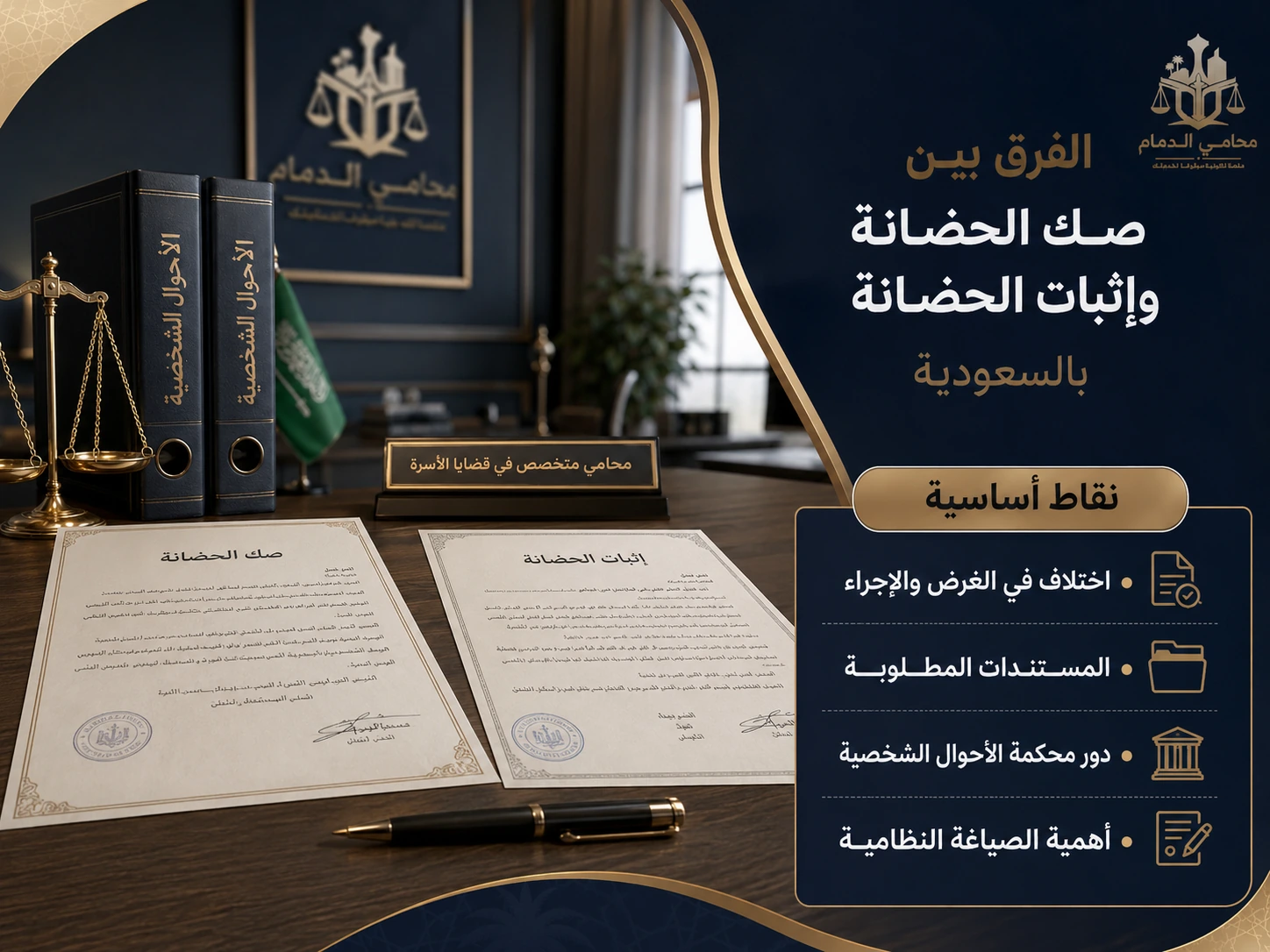 الفرق بين صك الحضانة وإثبات الحضانة