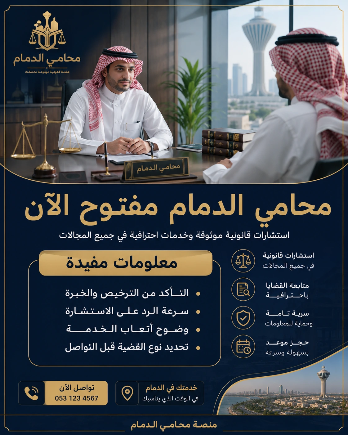 معلومات مفيدة عند البحث عن محامي الدمام مفتوح الآن