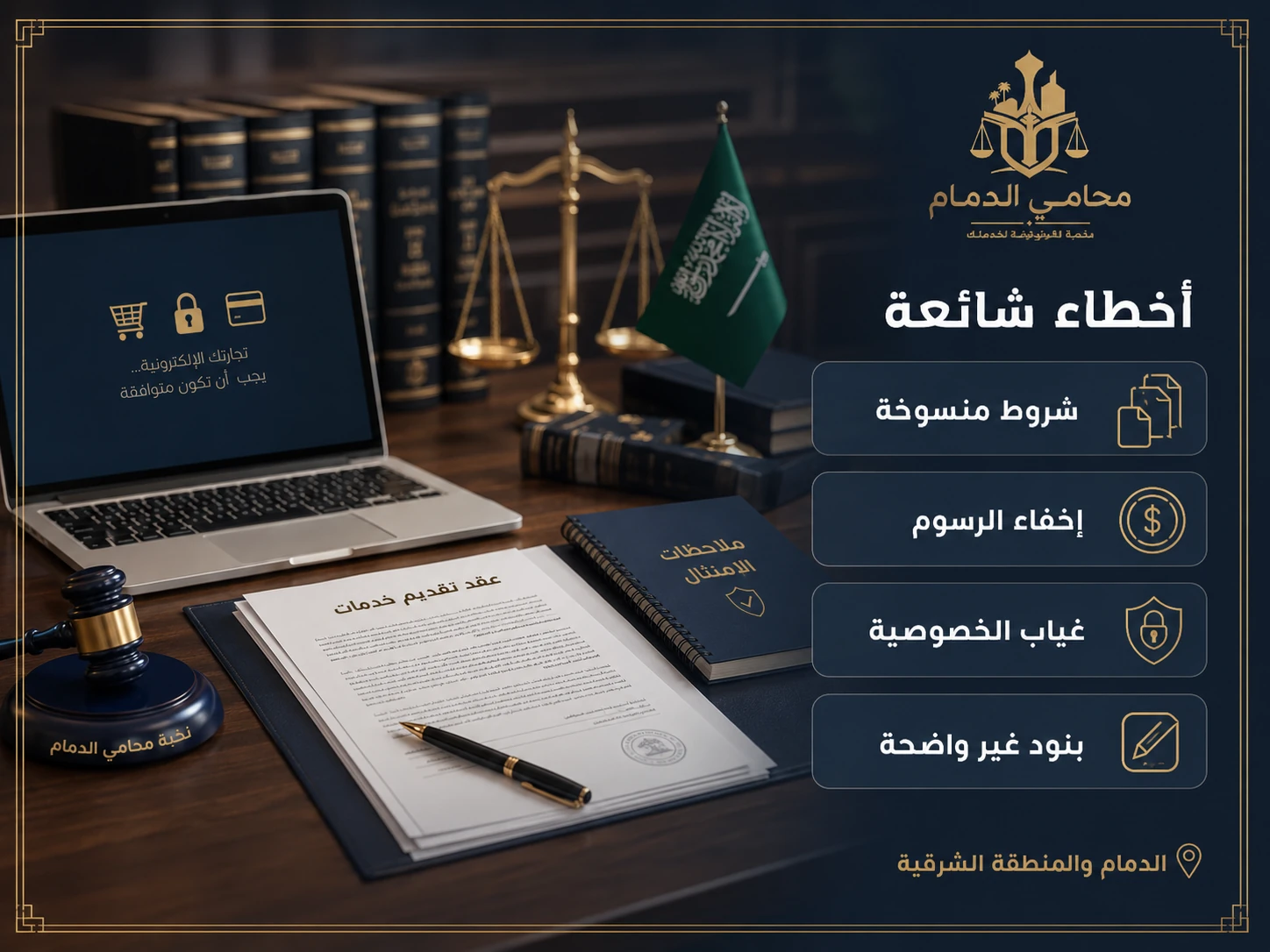 أخطاء شائعة في شروط المتاجر الإلكترونية