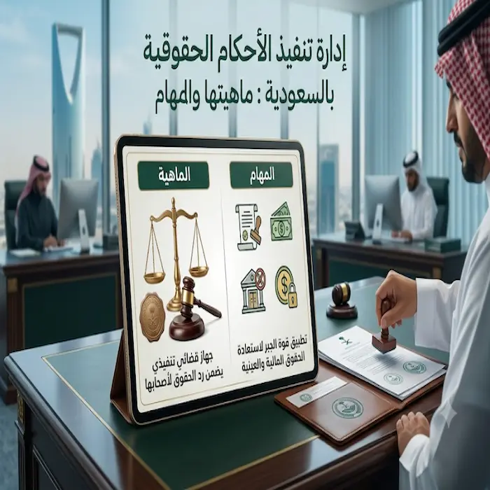 إدارة تنفيذ الأحكام الحقوقية بالسعودية : ماهيتها والمهام