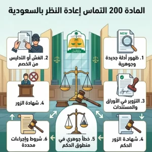 المادة 200 التماس إعادة النظر بالسعودية
