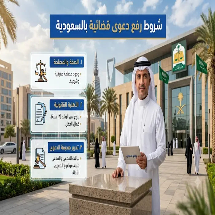 شروط رفع دعوى قضائية بالسعودية