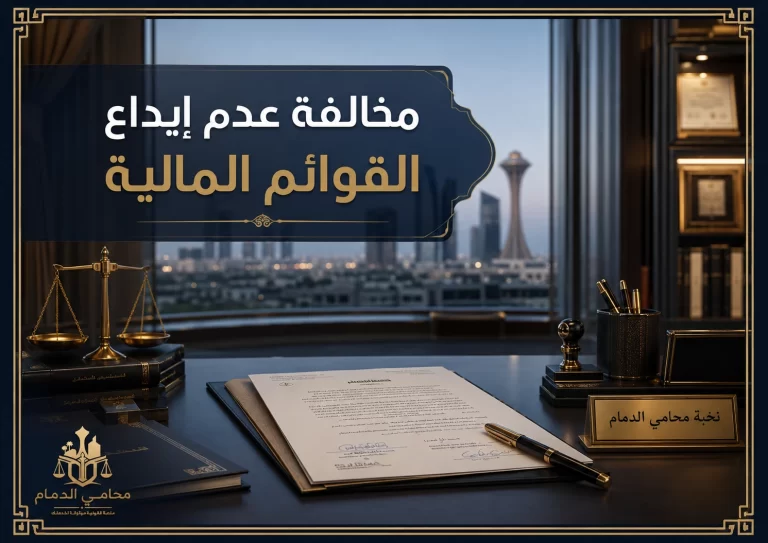 مخالفة عدم إيداع القوائم المالية