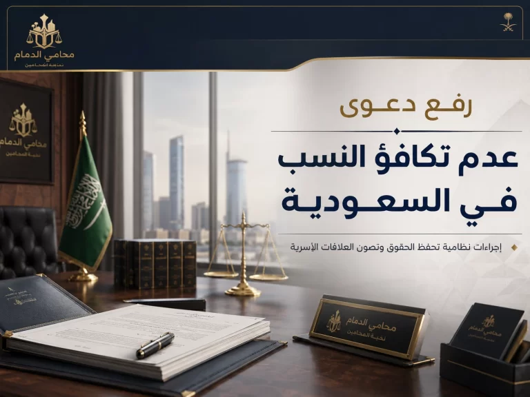 رفع دعوى عدم تكافؤ النسب في السعودية