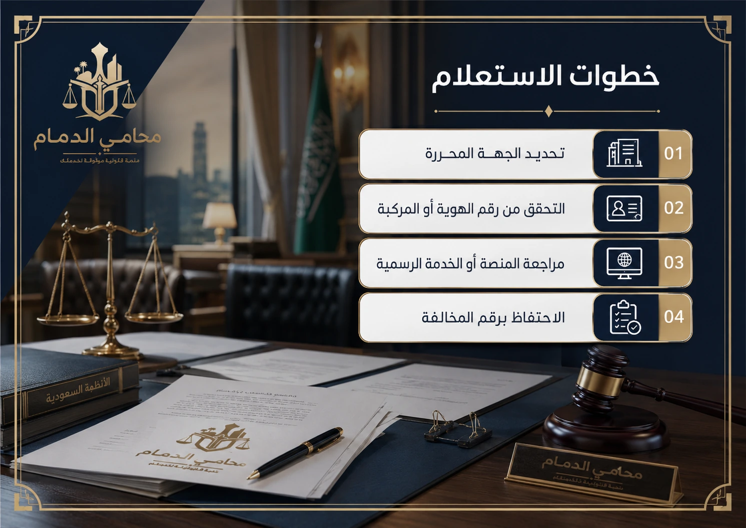 خطوات الاستعلام عن مخالفات المواقف
