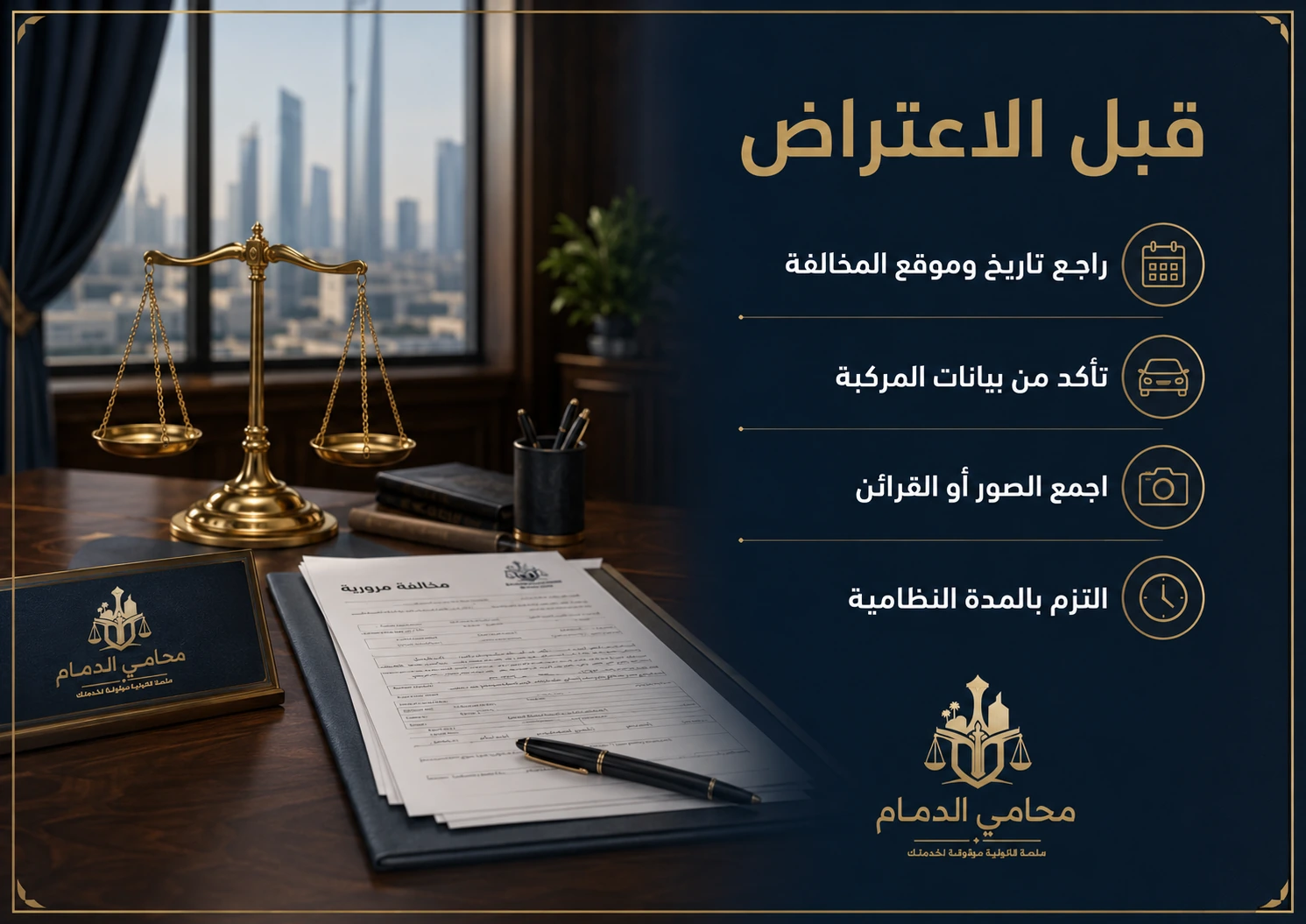 قبل الاعتراض على مخالفة موقف