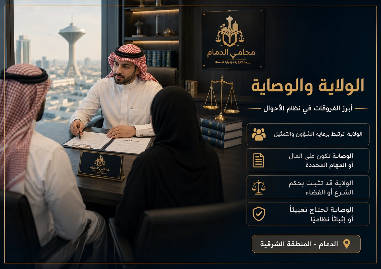 إنفوجرافكس يوضح أبرز الفروقات بين الولاية والوصاية