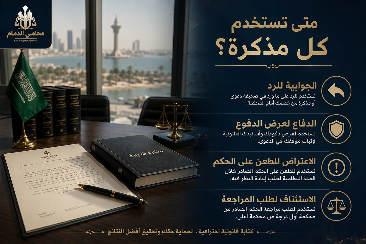 مذكرة الاعتراض والنقض ترتبط بطريق الطعن ومواعيده وشروطه النظامية