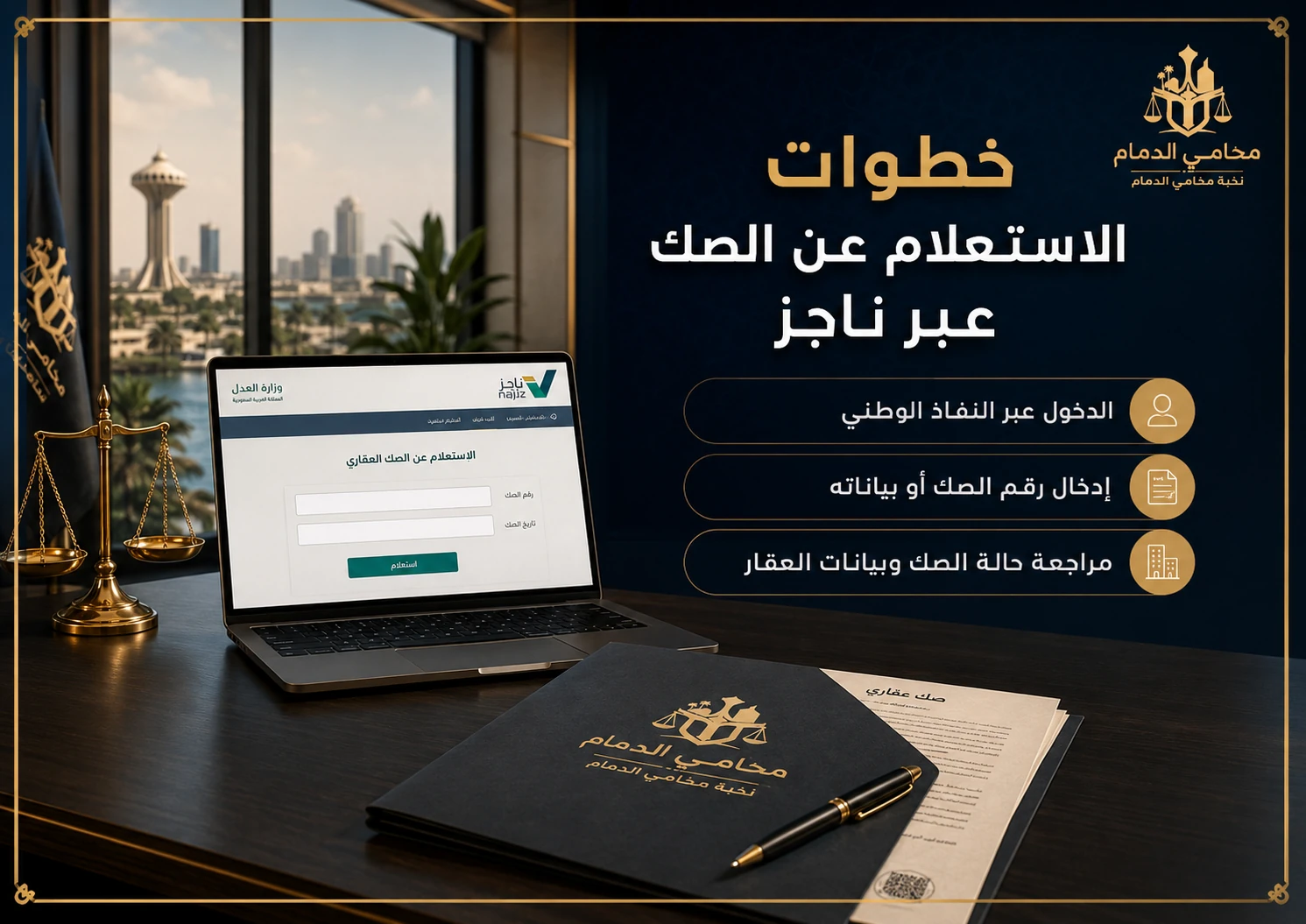 خطوات الاستعلام عن الصك عبر ناجز