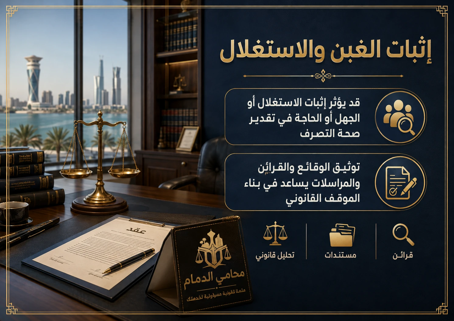 إنفوغرافيك قانوني عن الغبن الفاحش