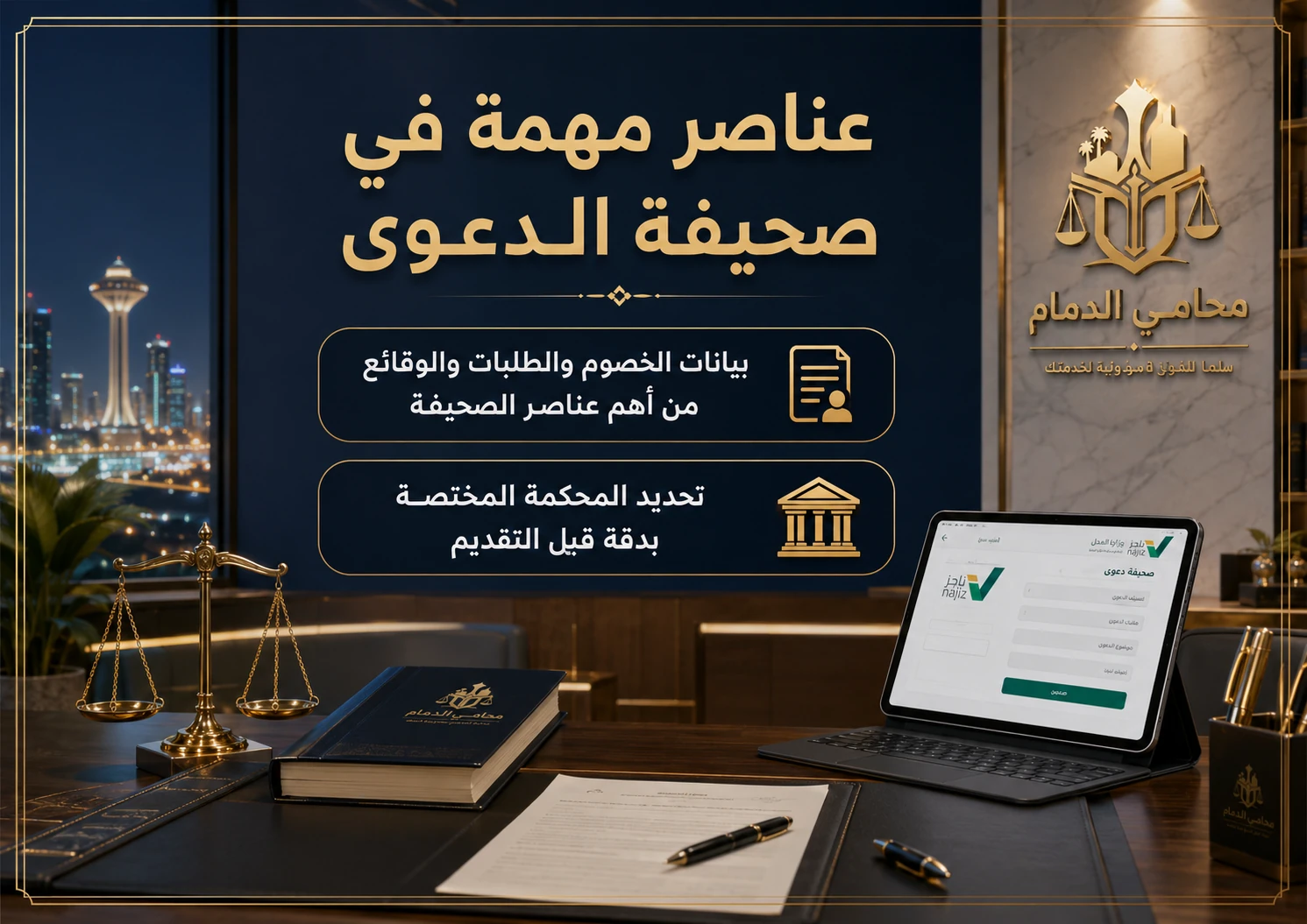 عناصر مهمة في صحيفة الدعوى