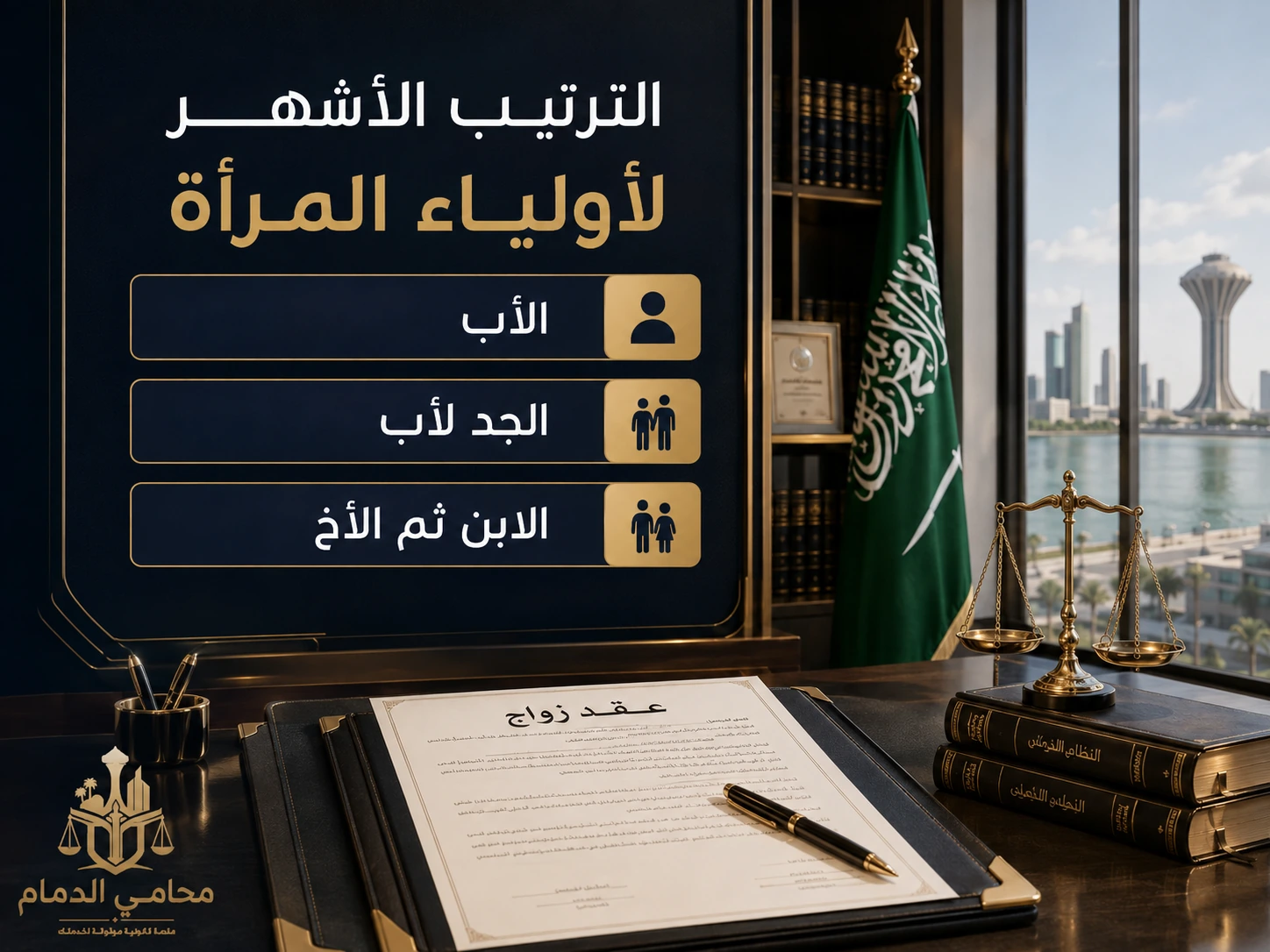 الترتيب الأشهر لأولياء المرأة