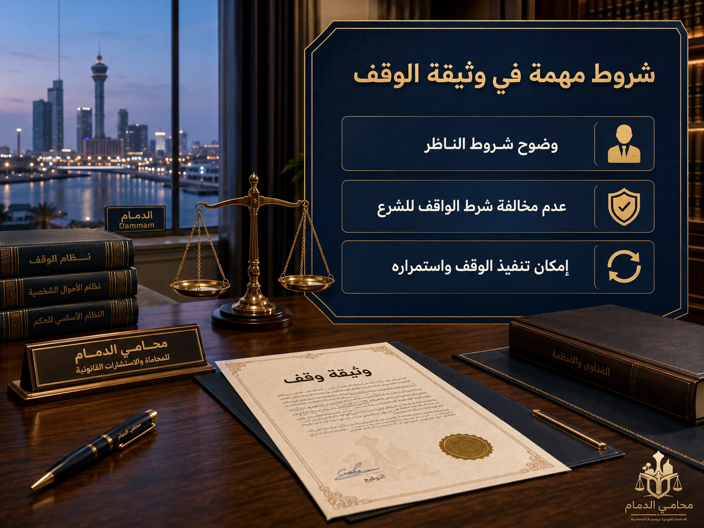 شروط مهمة في وثيقة الوقف