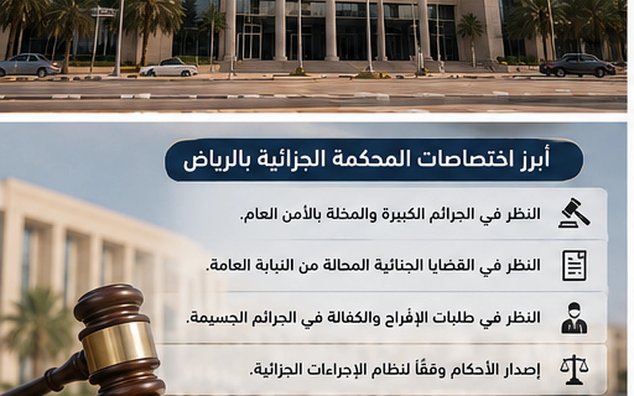 أبرز اختصاصات المحكمة الجزائية بالرياض