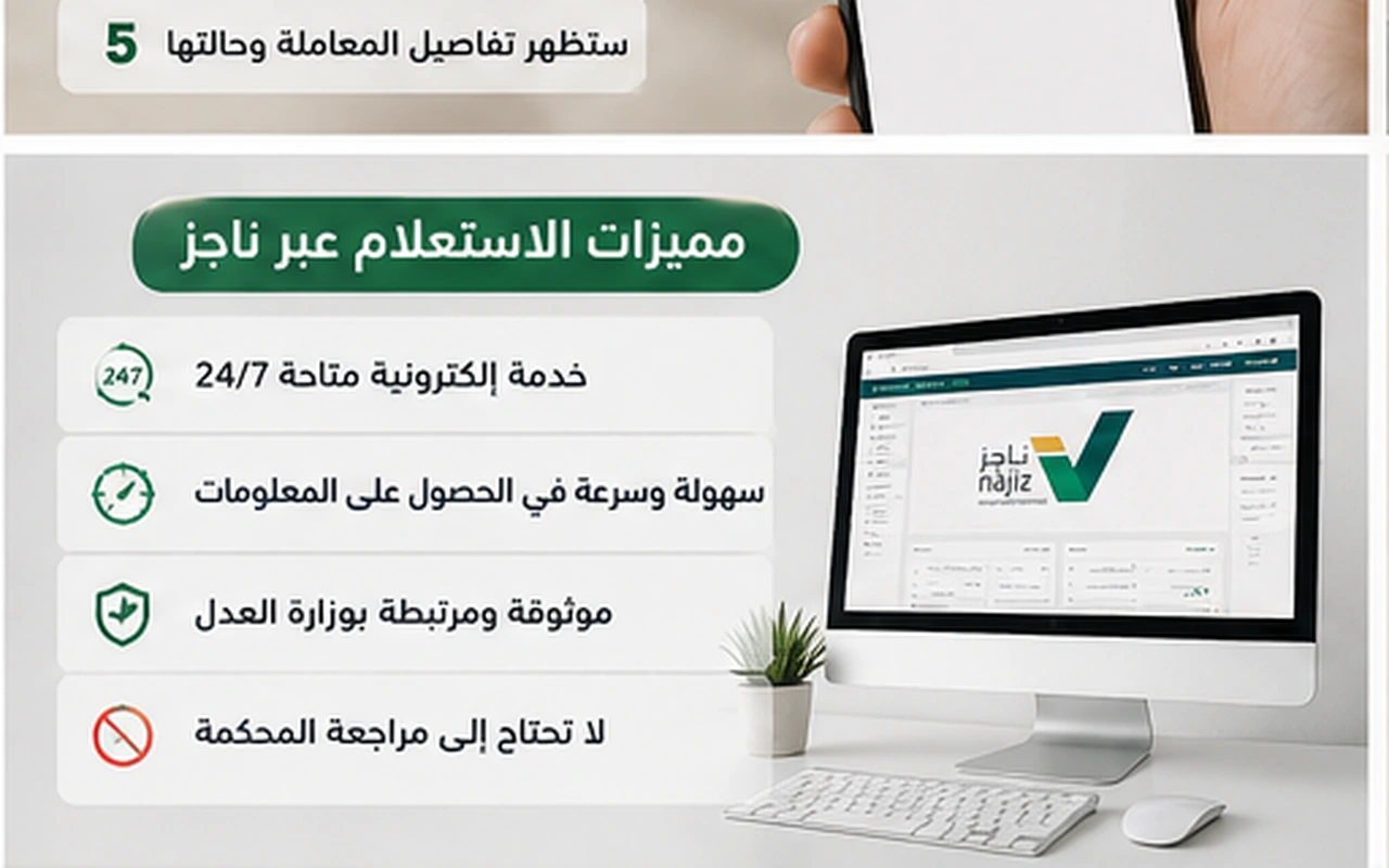 مميزات الاستعلام عبر ناجز