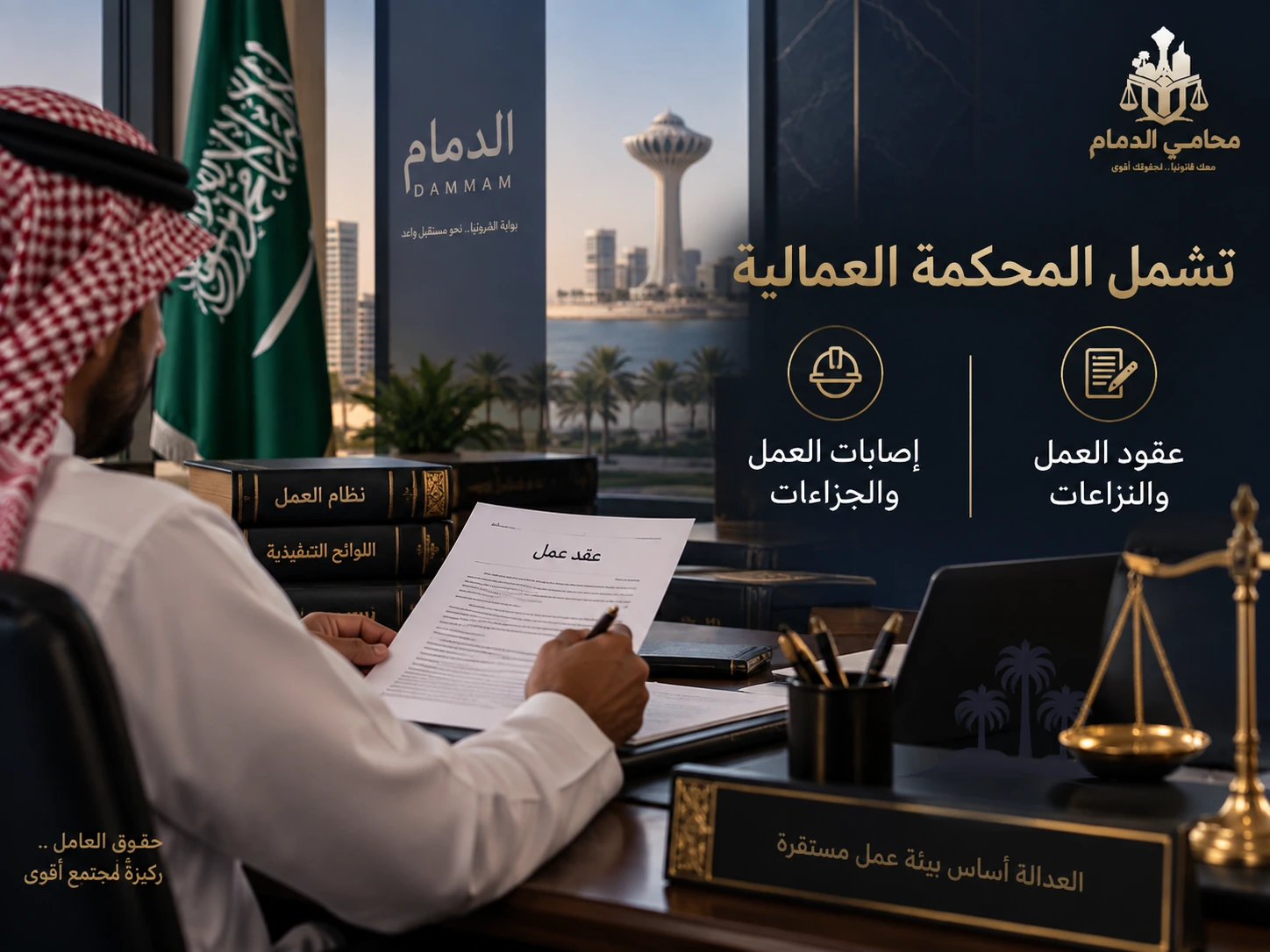 المحكمة العمالية والأجور والفصل والتعويض
