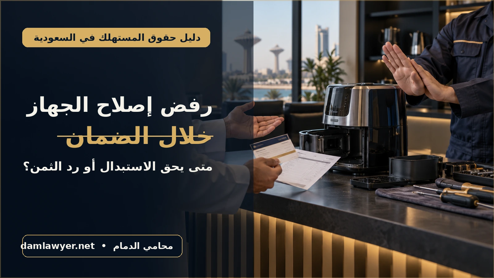 رفض الوكيل إصلاح جهاز كهربائي خلال الضمان في السعودية
