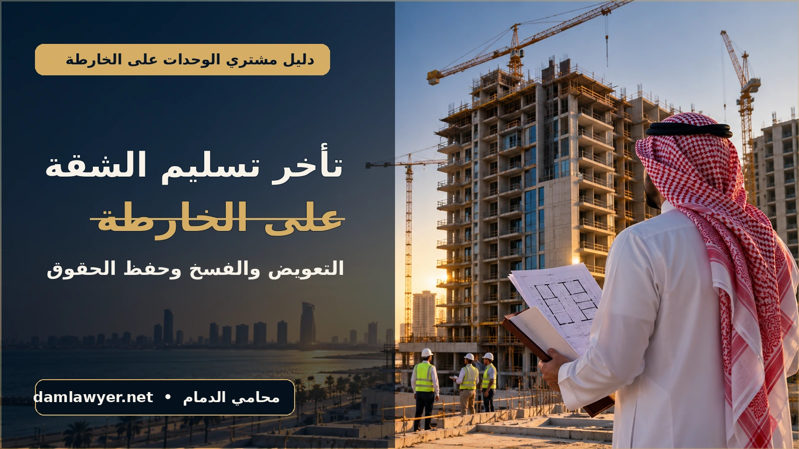 تأخر المطور العقاري في تسليم الشقة على الخارطة في السعودية: التعويض والفسخ