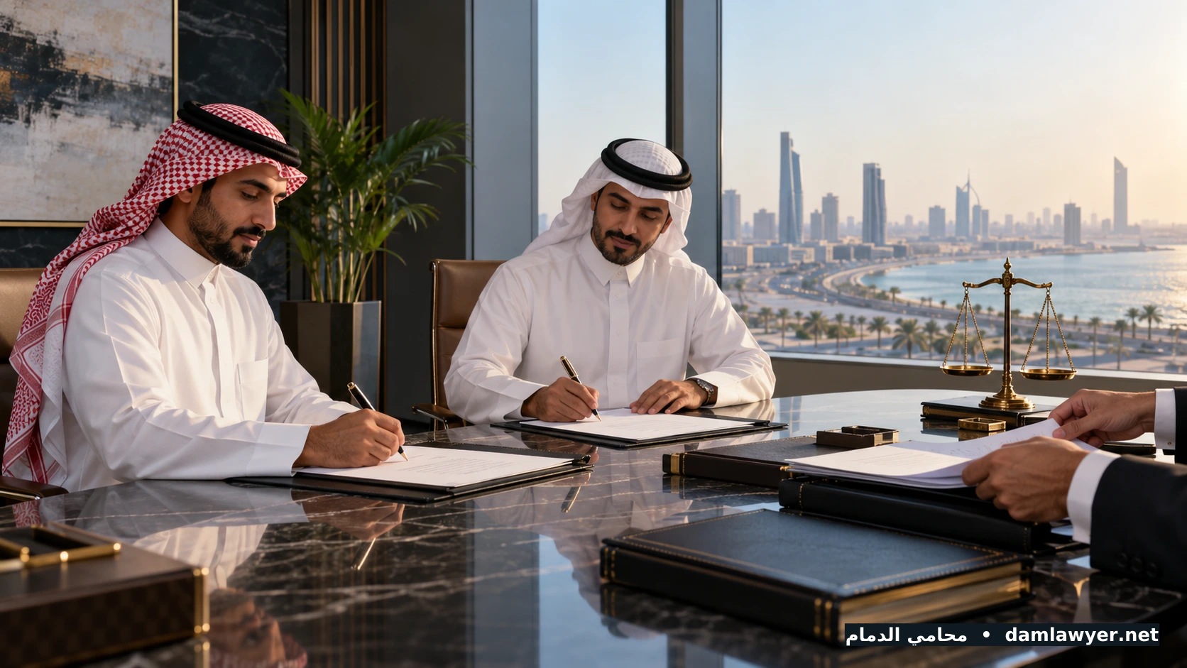 شريكان يوقعان اتفاق نقل الحصة عند الخروج من الشركة في السعودية
