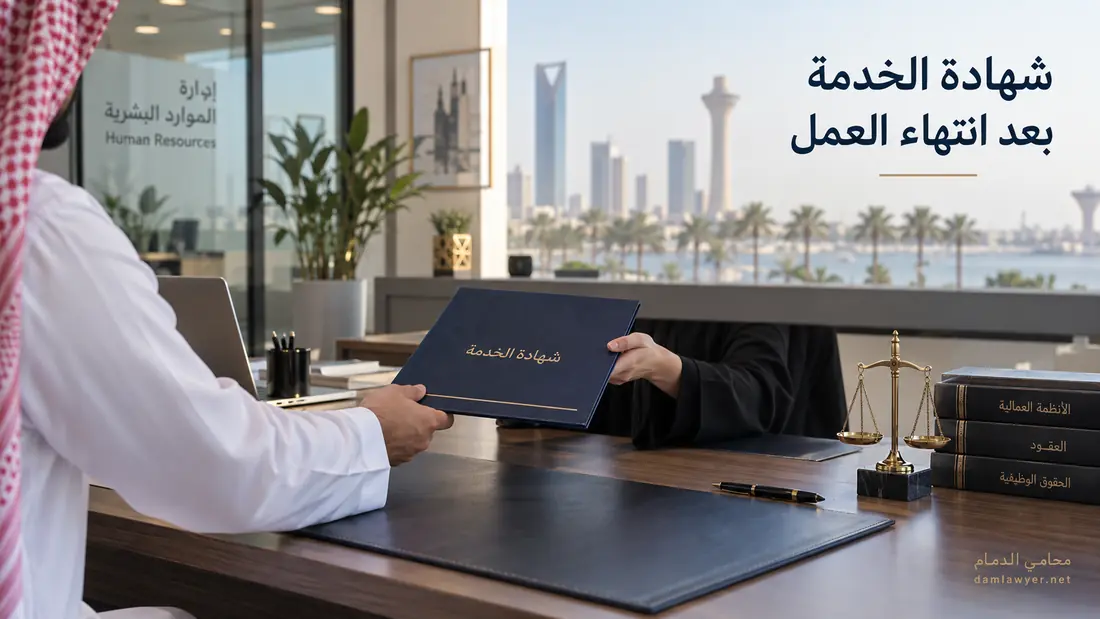 شهادة الخدمة بعد انتهاء عقد العمل في السعودية