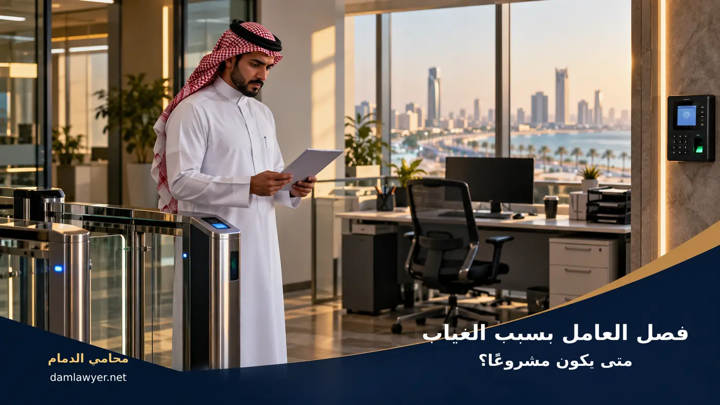 عامل سعودي يراجع قرار فصل مرتبط بالغياب والإنذار في مقر العمل