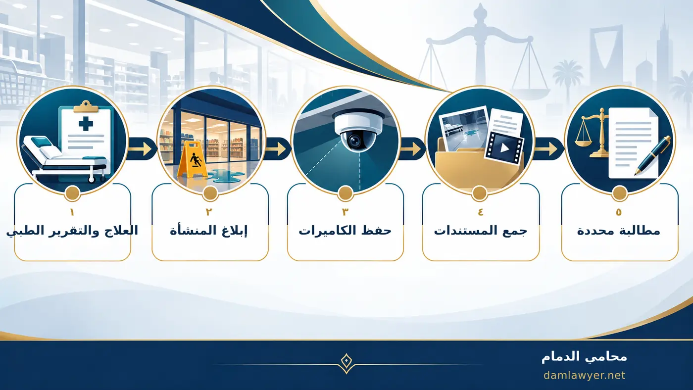 خطوات حفظ حق المصاب داخل متجر أو مطعم في السعودية