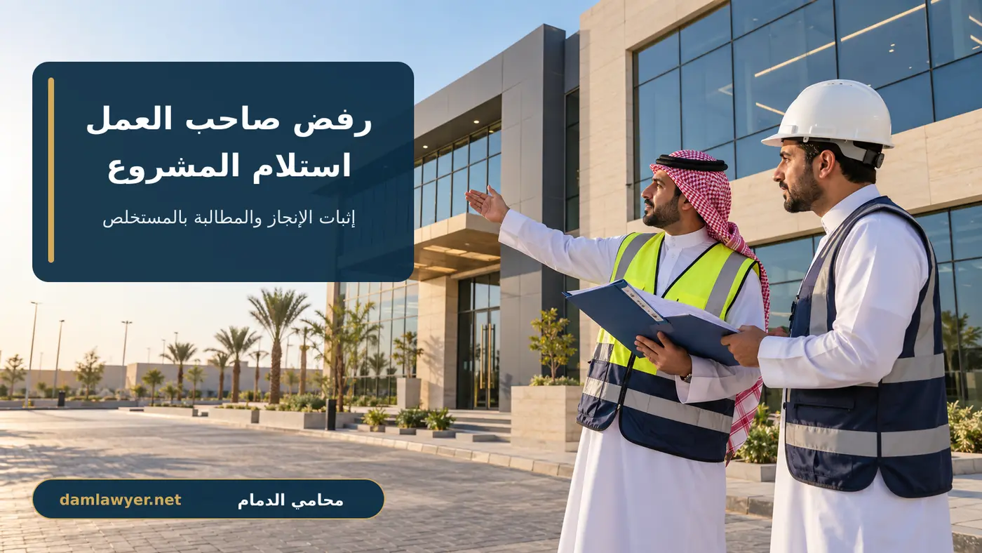 رفض صاحب العمل استلام المشروع في السعودية: كيف يثبت المقاول الإنجاز ويطالب بالمستخلص؟