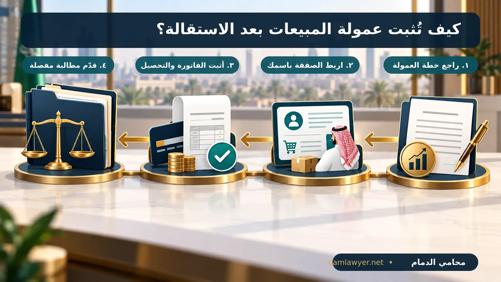 خطوات إثبات عمولة المبيعات بعد الاستقالة في السعودية