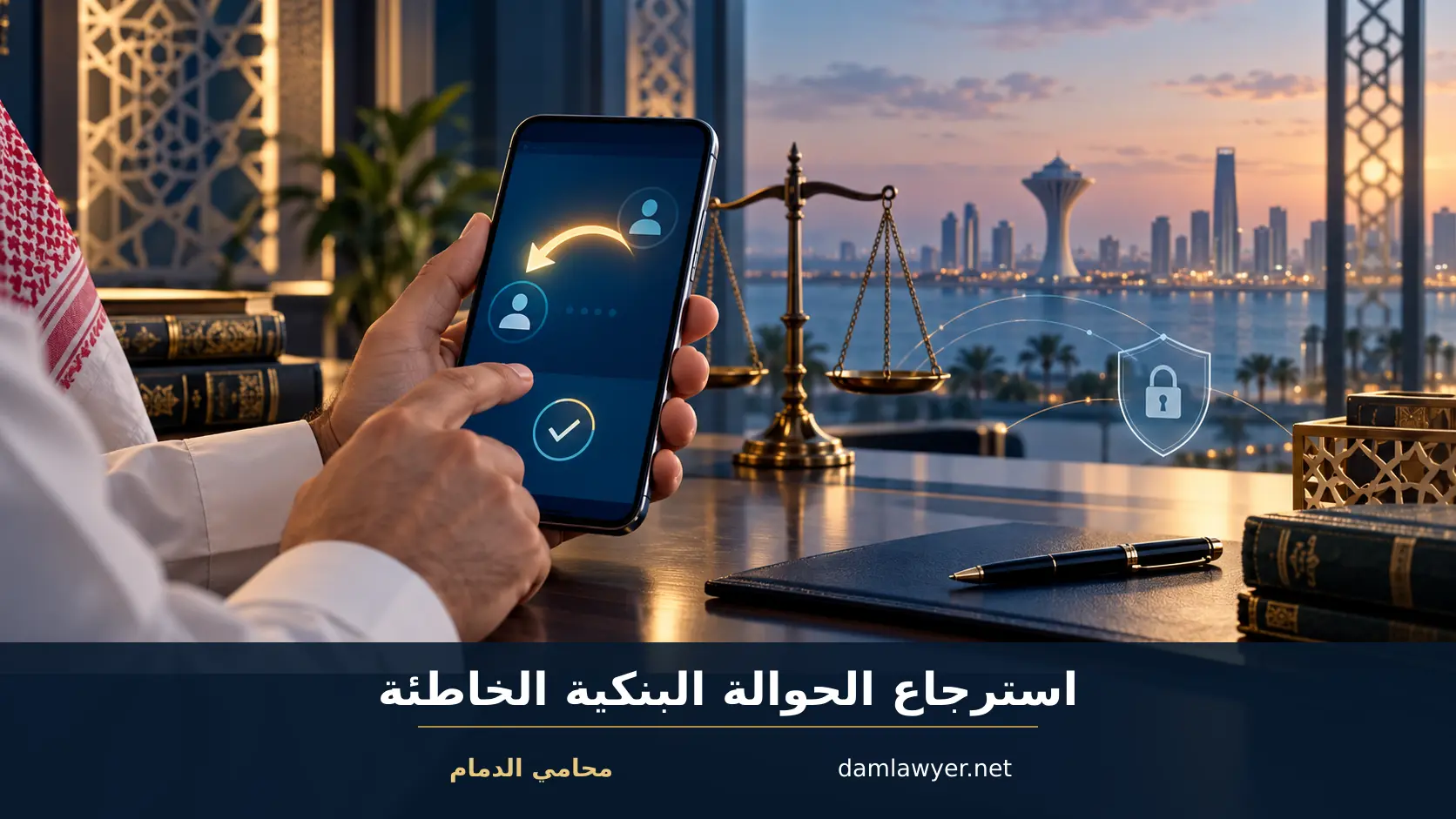استرجاع حوالة بنكية محولة بالخطأ في السعودية - محامي الدمام